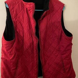 Women's Quilted Red Vest